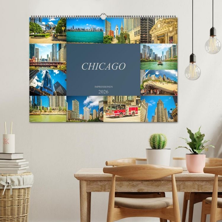 Produktbild: Chicago Impressionen (Wandkalender 2026 DIN A2 quer), CALVENDO Monatskalender