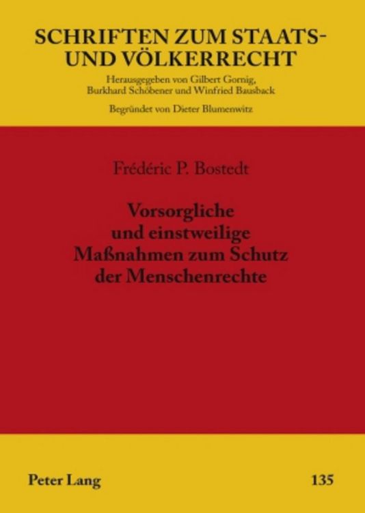 Produktbild: Vorsorgliche und einstweilige Ma&szlig;nahmen zum Schutz der Menschenrechte