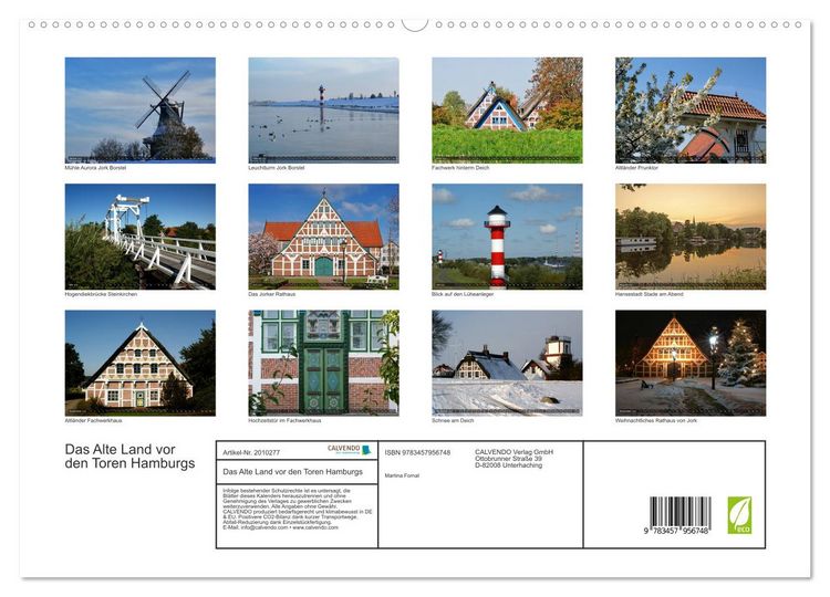 Produktbild: Das Alte Land vor den Toren Hamburgs (hochwertiger Premium Wandkalender 2026 DIN A2 quer), Kunstdruck in Hochglanz