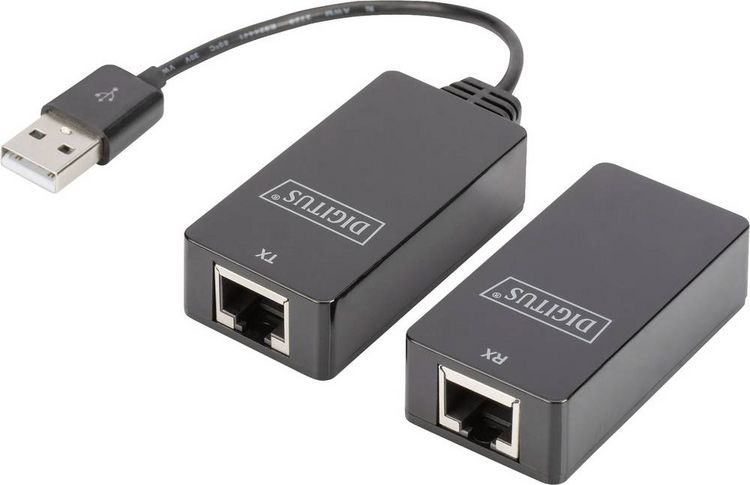 Produktbild: Digitus DA-70139-2 USB-A (USB 1.1) Extender (Verl&auml;ngerung) &uuml;ber Netzwerkkabel RJ45 45m