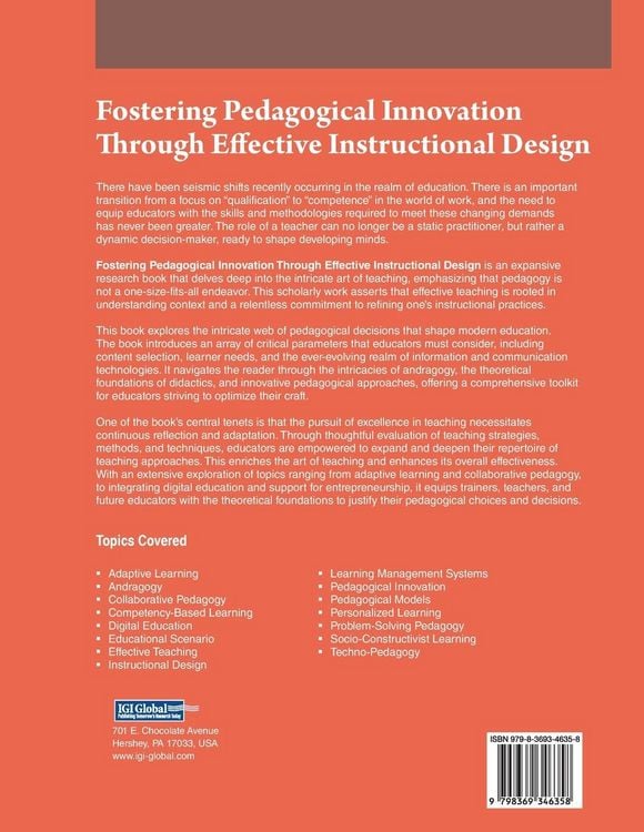 Produktbild: Fostering Pedagogical Innovation Through Effective Instructional Design