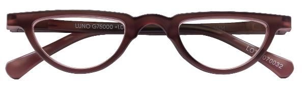 Produktbild: Brille. LUNO G75000 lila recyceltes Kunststoffmaterial mit Federscharnier und Etui, +1.00 dpt