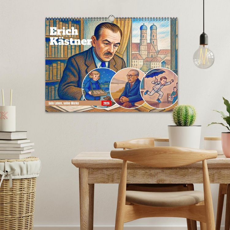 Produktbild: Erich K&auml;stner (Wandkalender 2026 DIN A3 quer), CALVENDO Monatskalender