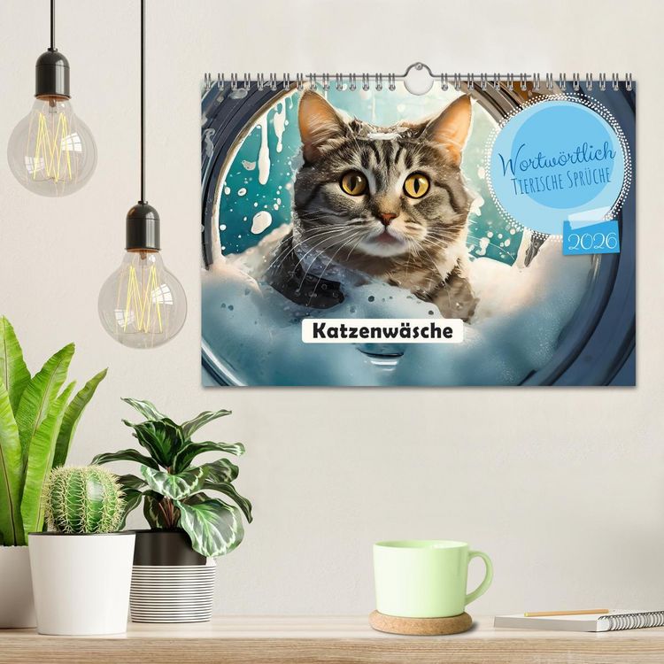 Produktbild: Wortw&ouml;rtlich - Tierische Spr&uuml;che (Wandkalender 2026 DIN A4 quer), CALVENDO Monatskalender