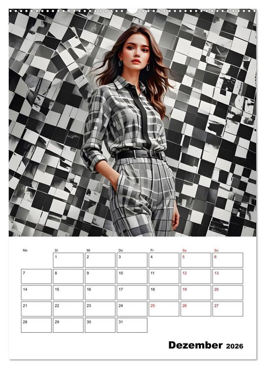 Produktbild: Schachspiel der Mode (Wandkalender 2026 DIN A2 hoch), CALVENDO Monatskalender