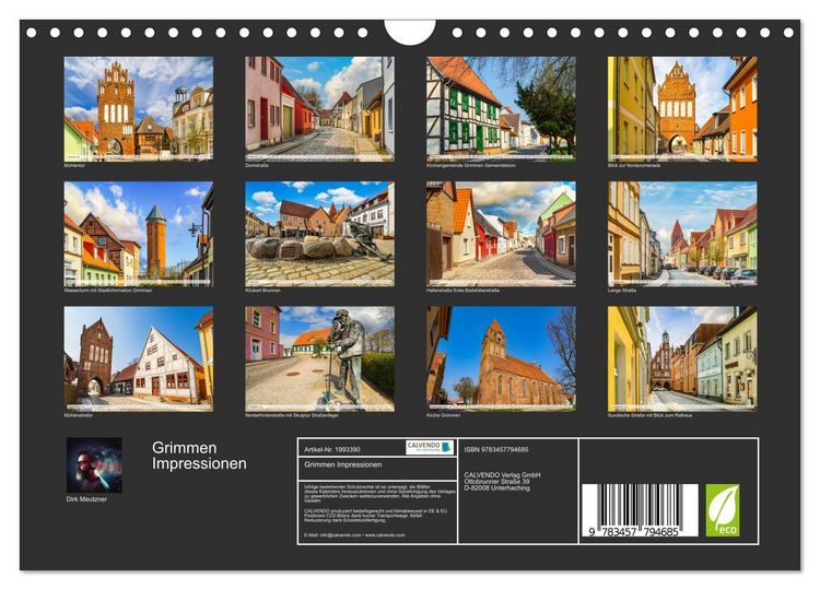 Produktbild: Grimmen Impressionen (Wandkalender 2026 DIN A4 quer), CALVENDO Monatskalender