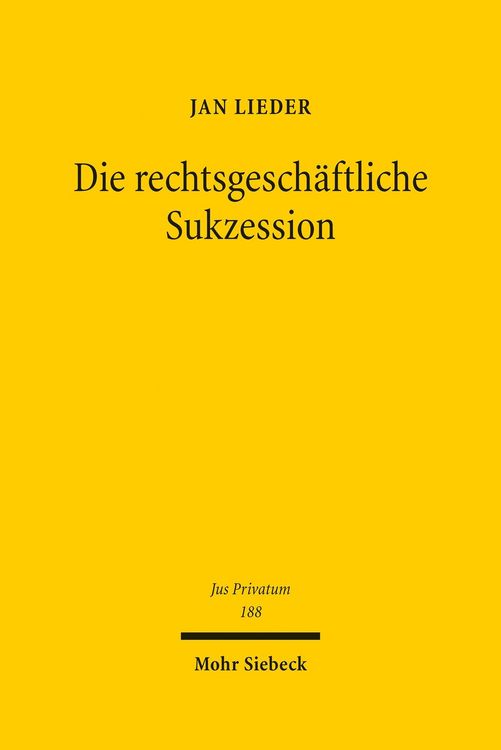 Produktbild: Die rechtsgesch&auml;ftliche Sukzession