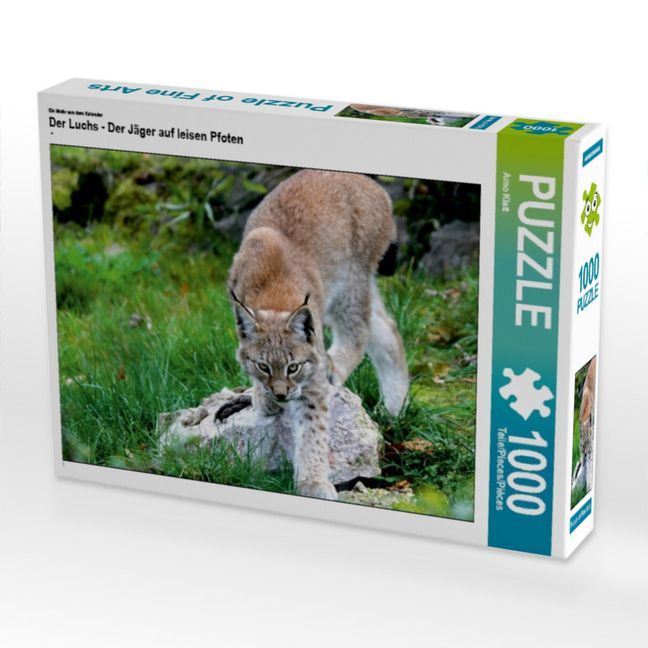 Produktbild: CALVENDO Puzzle Ein Motiv aus dem Kalender Der Luchs - Der J&auml;ger auf leisen Pfoten | 1000 Teile Lege-Gr&ouml;&szlig;e 64x48cm Foto-Puzzle f&uuml;r gl&uuml;ckliche Stunden
