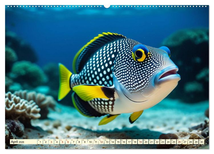 Produktbild: Faszinierende Fische (hochwertiger Premium Wandkalender 2026 DIN A2 quer), Kunstdruck in Hochglanz