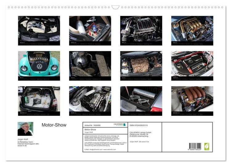 Produktbild: Motor-Show (Wandkalender 2025 DIN A2 quer), CALVENDO Monatskalender