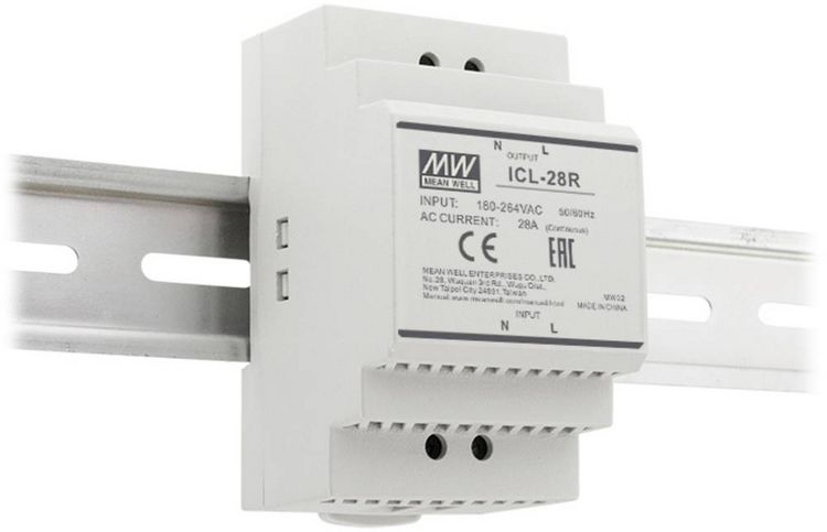Produktbild: MW Mean Well ICL-28R Einschaltstrombegrenzer Serie: ICL-28R/L f&uuml;r induktive und kapazitive Lasten Grau, Gr&uuml;n