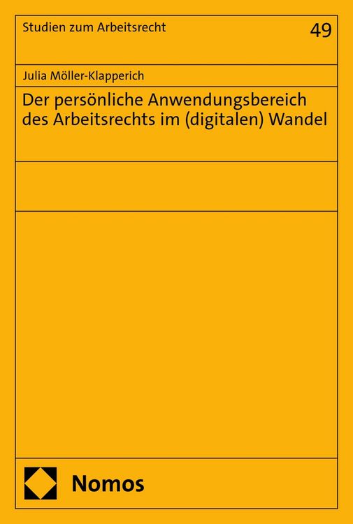 Produktbild: Der pers&ouml;nliche Anwendungsbereich des Arbeitsrechts im (digitalen) Wandel