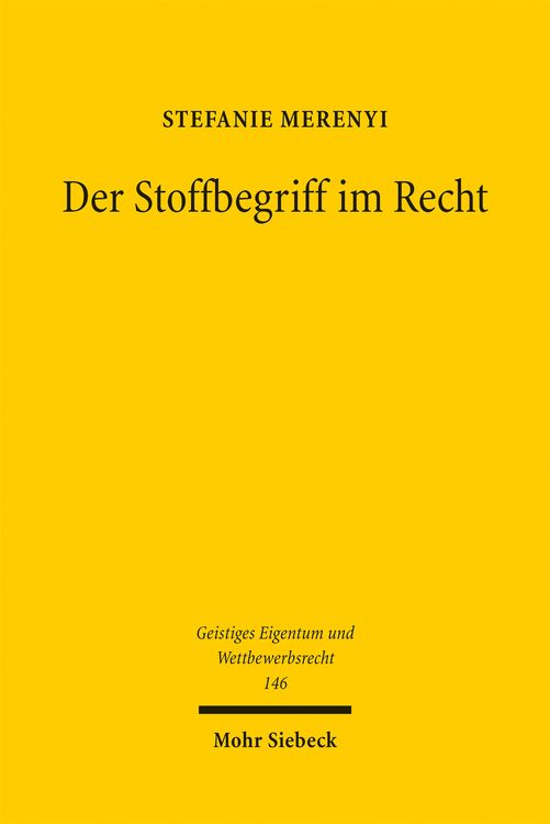 Produktbild: Der Stoffbegriff im Recht