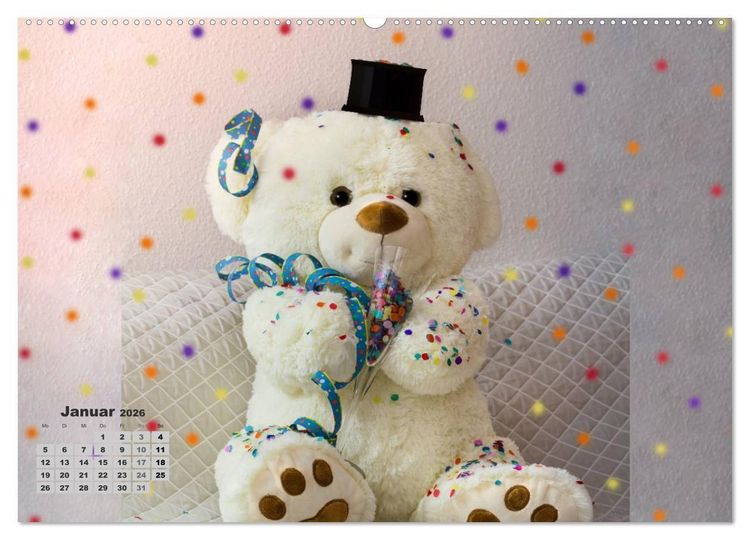 Produktbild: Teddys, wollen wir Kalender anschauen? (Wandkalender 2026 DIN A2 quer), CALVENDO Monatskalender