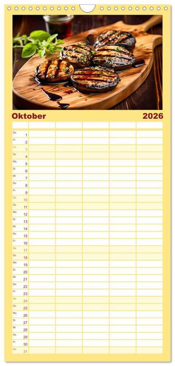 Produktbild: Familienplaner 2026 - BBQ Feuerzauber - Grillkalender mit 5 Spalten (Wandkalender, 21 x 45 cm) CALVENDO