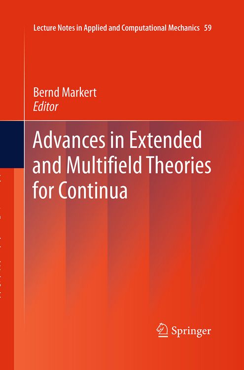 Produktbild: Advances in Extended and Multifield Theories for Continua