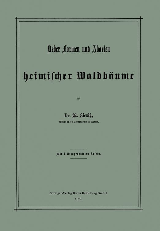 Produktbild: Ueber Formen und Abarten heimischer Waldb&auml;ume