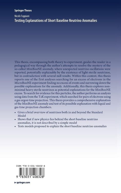 Produktbild: Testing Explanations of Short Baseline Neutrino Anomalies