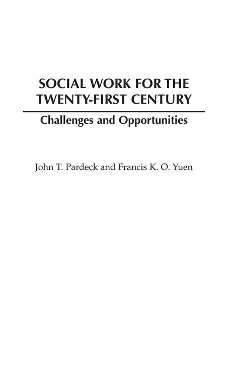 Produktbild: Social Work for the Twenty-first Century