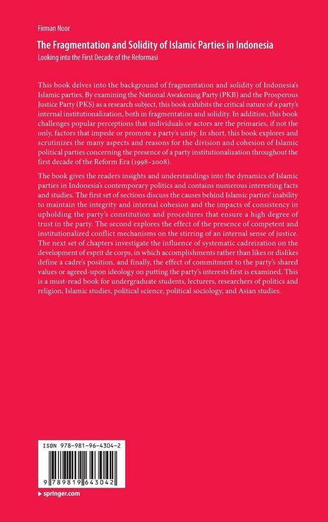 Produktbild: The Fragmentation and Solidity of Islamic Parties in Indonesia