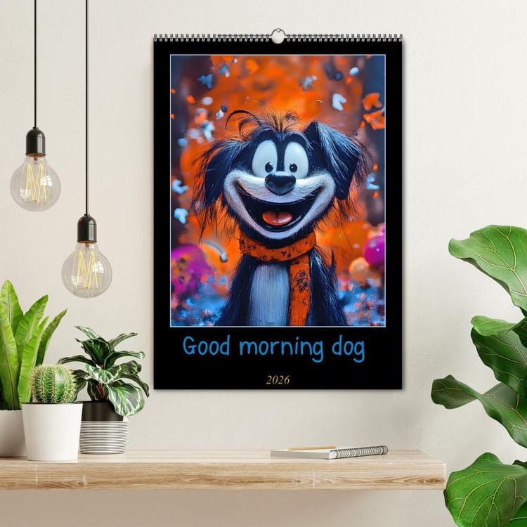 Produktbild: Good morning dog (Wandkalender 2026 DIN A2 hoch), CALVENDO Monatskalender
