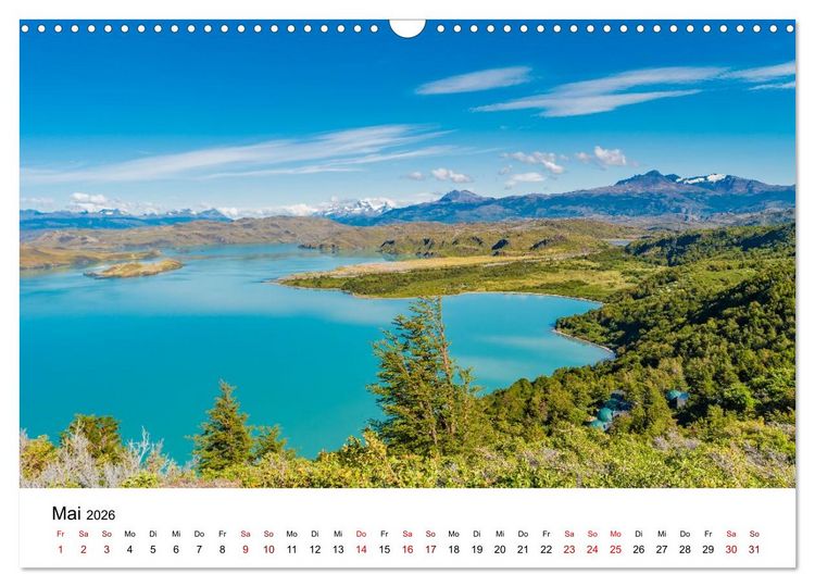 Produktbild: Patagonien, Torres del Paine Nationalpark: Am Rand der Welt (Wandkalender 2026 DIN A3 quer), CALVENDO Monatskalender