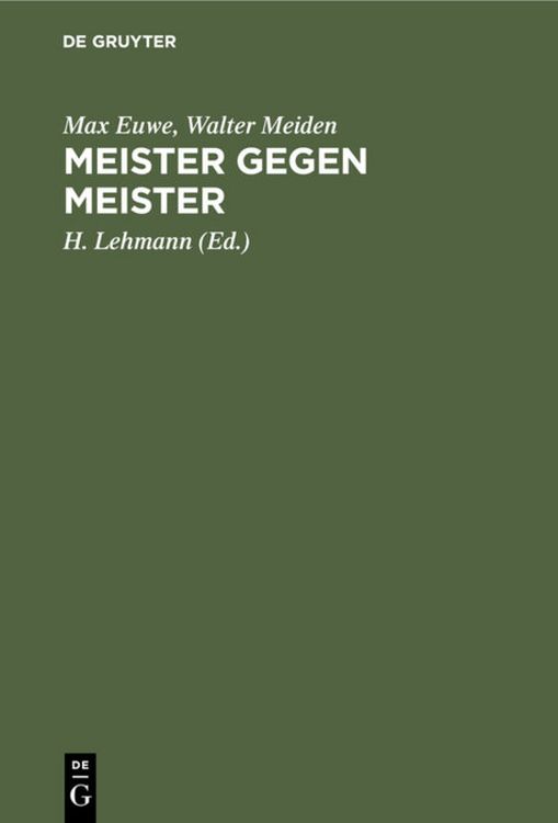 Produktbild: Meister gegen Meister