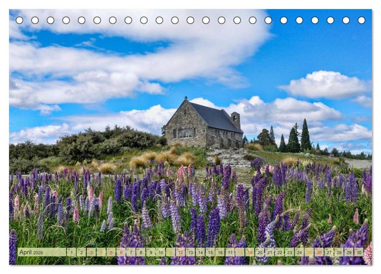 Produktbild: Neuseeland - atemberaubend sch&ouml;n (Tischkalender 2026 DIN A5 quer), CALVENDO Monatskalender