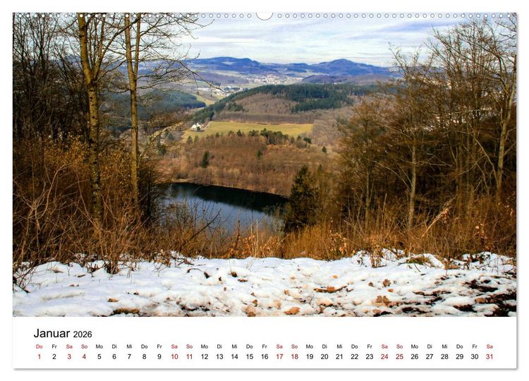 Produktbild: Sehenswertes in der Eifel - Die sch&ouml;nsten Maare (hochwertiger Premium Wandkalender 2026 DIN A2 quer), Kunstdruck in Hochglanz