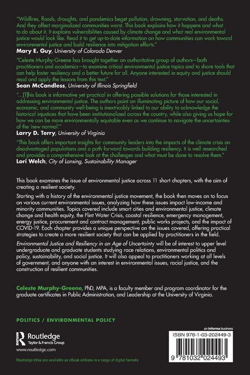 Produktbild: Environmental Justice and Resiliency in an Age of Uncertainty