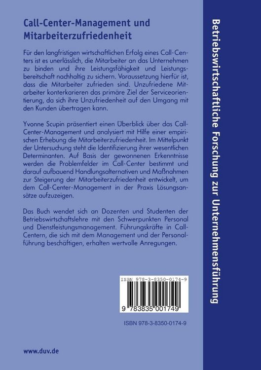 Produktbild: Call-Center-Management und Mitarbeiterzufriedenheit