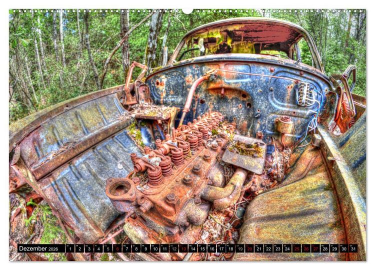 Produktbild: Autofriedhof Ryd (hochwertiger Premium Wandkalender 2026 DIN A2 quer), Kunstdruck in Hochglanz