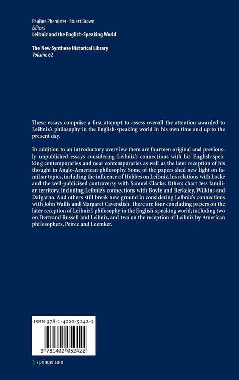 Produktbild: Leibniz and the English-Speaking World