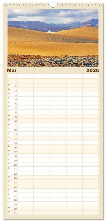 Produktbild: Familienplaner 2026 - Bet&ouml;rendes Gran Canaria mit 5 Spalten (Wandkalender, 21 x 45 cm) CALVENDO