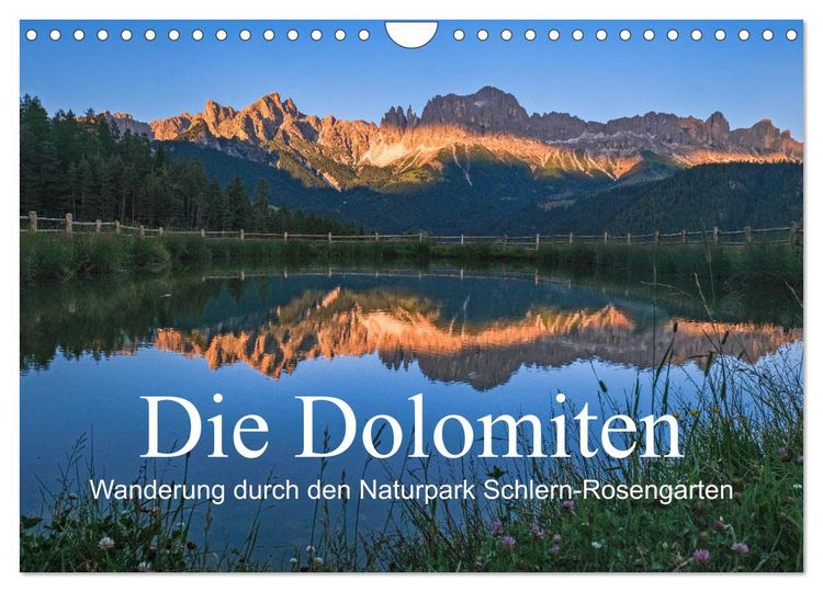 Produktbild: Die Dolomiten - Wanderung durch den Naturpark Schlern-Rosengarten (Wandkalender 2026 DIN A4 quer), CALVENDO Monatskalender