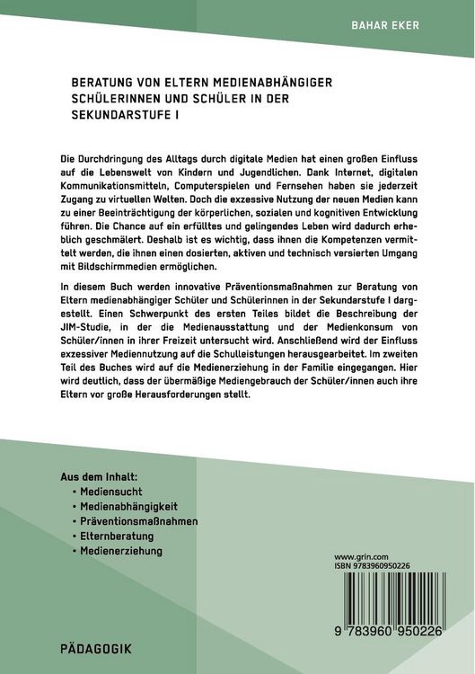 Produktbild: Beratung von Eltern medienabh&auml;ngiger Sch&uuml;lerinnen und Sch&uuml;ler in der Sekundarstufe I