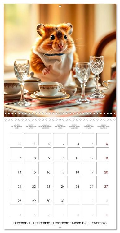 Produktbild: Hamster housekeeping - little paws and big Jobs (Wall Calendar 2026 12 &times; 12 Inch) CALVENDO 12 Month Wall Calendar