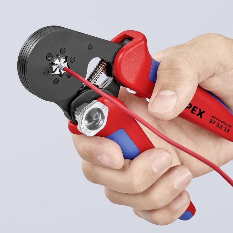 Produktbild: Knipex 97 53 14 Crimpzange Aderendh&uuml;lsen 0.08 bis 16 mm&sup2;