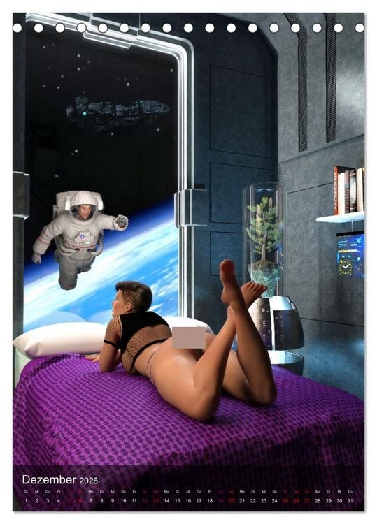 Produktbild: Science Fiction Pin Ups (Tischkalender 2026 DIN A5 hoch), CALVENDO Monatskalender