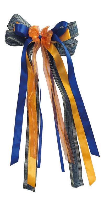 Produktbild: Nestler Schult&uuml;tenschleife blau/orange/jute 23x50cm