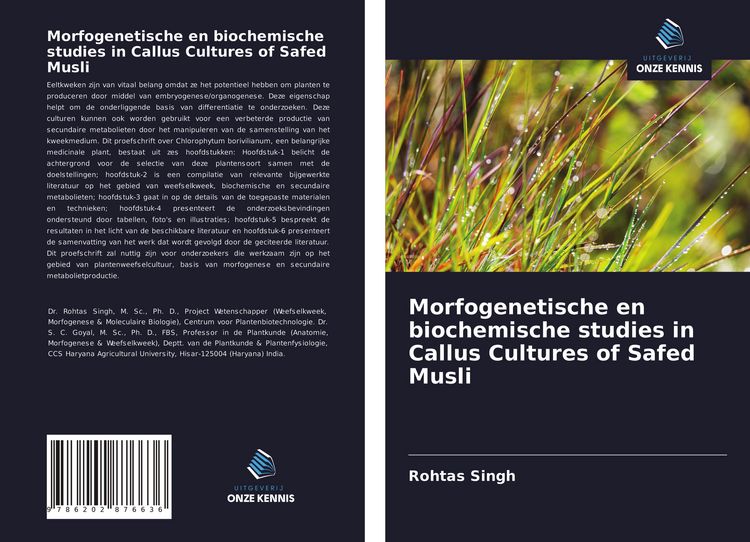 Produktbild: Morfogenetische en biochemische studies in Callus Cultures of Safed Musli