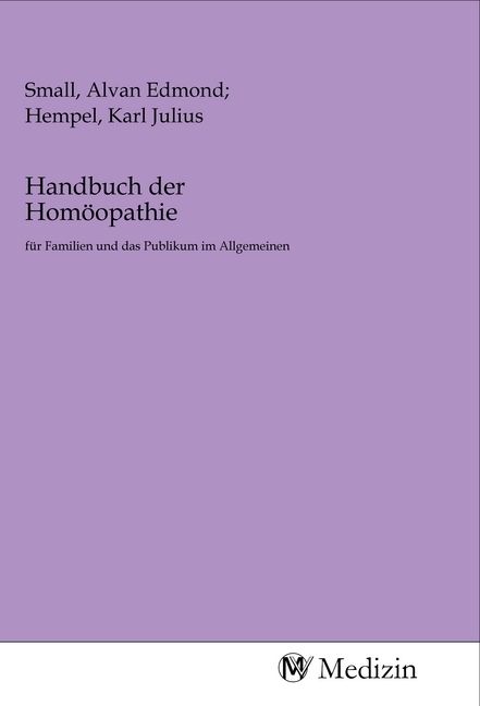 Produktbild: Handbuch der Hom&ouml;opathie