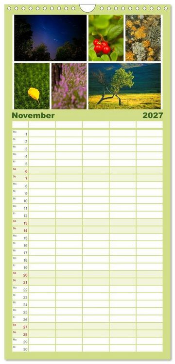 Produktbild: Familienplaner 2027 - Sehnsucht Schweden - Sverige mit 5 Spalten (Wandkalender, 21 x 45 cm) CALVENDO