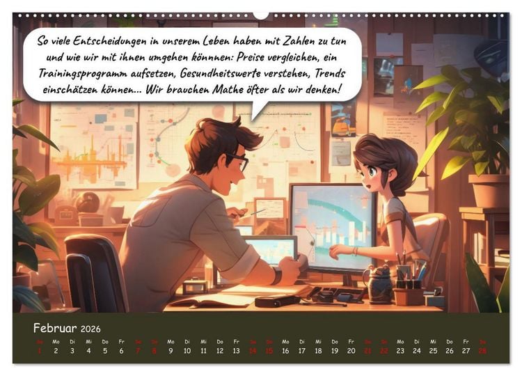 Produktbild: Mathe ist eigentlich doch ganz cool! (Wandkalender 2026 DIN A2 quer), CALVENDO Monatskalender