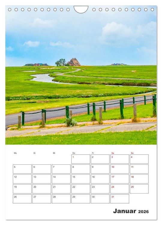 Produktbild: Hallig Hooge - Reiseplaner (Wandkalender 2026 DIN A4 hoch), CALVENDO Monatskalender