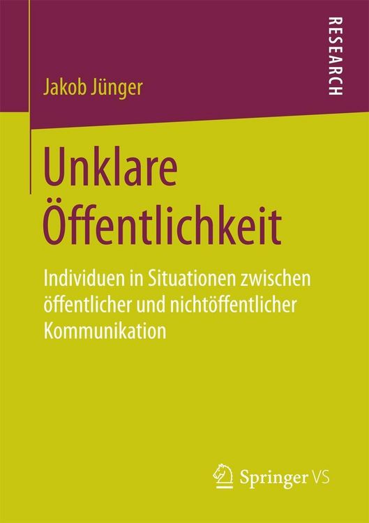 Produktbild: Unklare &Ouml;ffentlichkeit