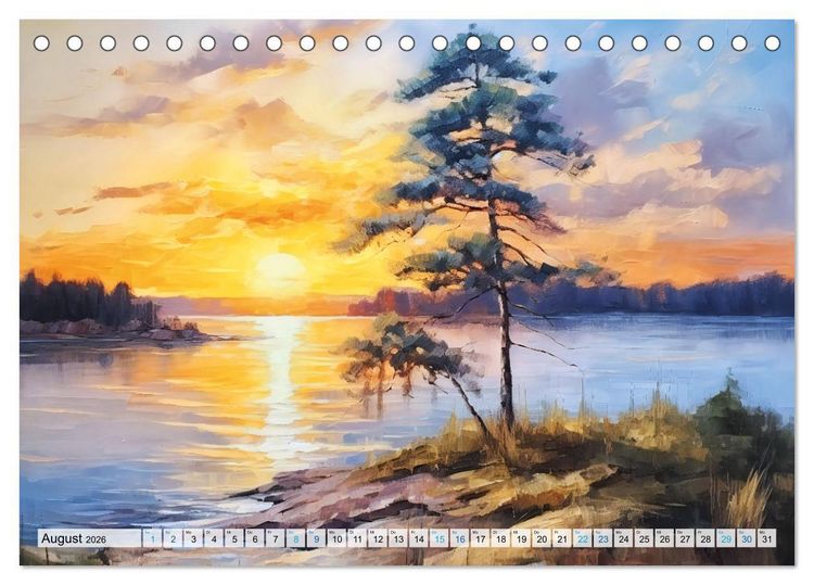 Produktbild: Ostsee-Gefl&uuml;ster - Entspannung am Meer (Tischkalender 2026 DIN A5 quer), CALVENDO Monatskalender