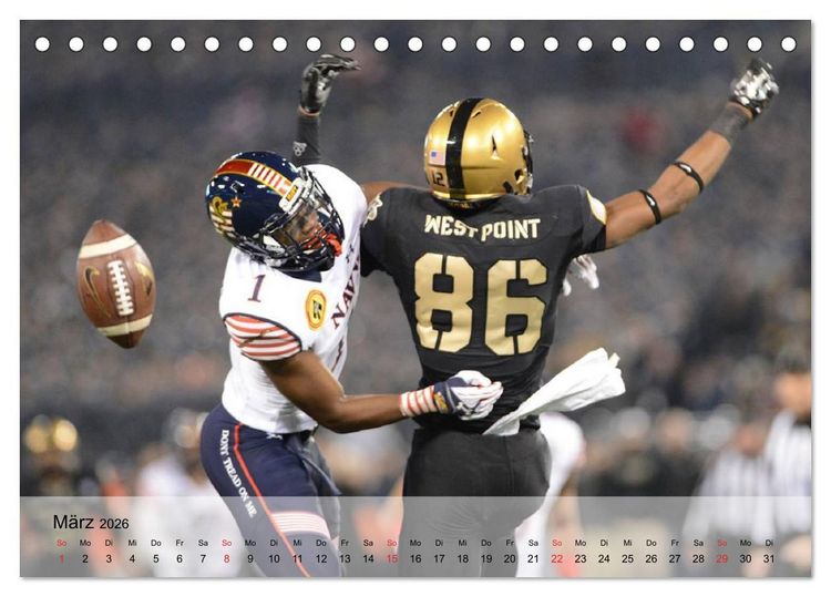 Produktbild: Sport. American Football (Tischkalender 2026 DIN A5 quer), CALVENDO Monatskalender