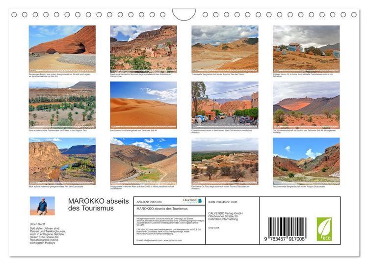 Produktbild: MAROKKO abseits des Tourismus (Wandkalender 2026 DIN A4 quer), CALVENDO Monatskalender