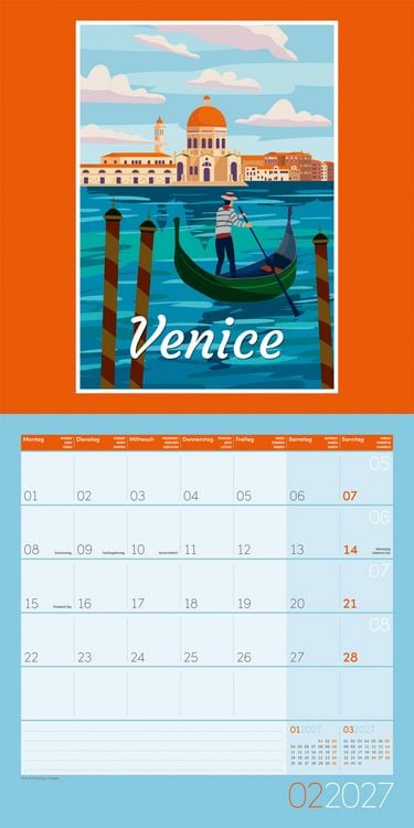 Produktbild: Vintage Voyage Kalender 2027 - 30x30 - Art12